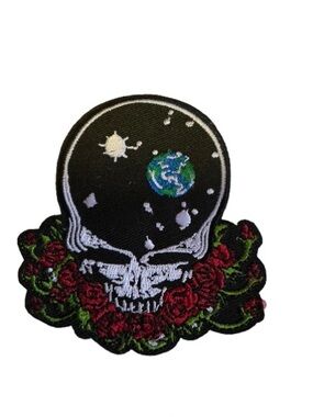 Grateful Dead Space your Face Stealie Roses Embroidered Patch